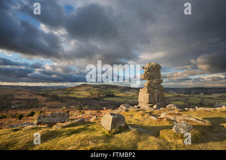 Bowerman die Nase Rock-Stack auf Hayne Down im Dartmoor National Park, Devon Stockfoto