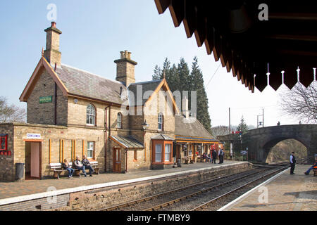 Arley Station auf der Severn Valley Railway, obere Arley, Worcestershire, England, UK Stockfoto