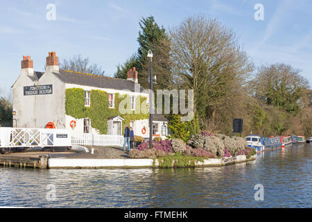 Gloucester und Schärfe-Kanal bei Saul Junction, Gloucestershire, England, UK Stockfoto