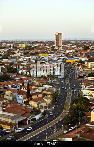 Blick von der Stadt Zentrum von Rio Claro - Bundesstaat Sao Paulo Stockfoto