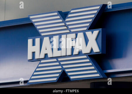 Logo der Halifax Bank-Zeichen. Stockfoto