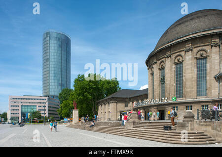 Köln, Deutz, Ottoplatz, Bahnhof Deutz, Empfangsgebäude Köln Messe/Deutz Stockfoto