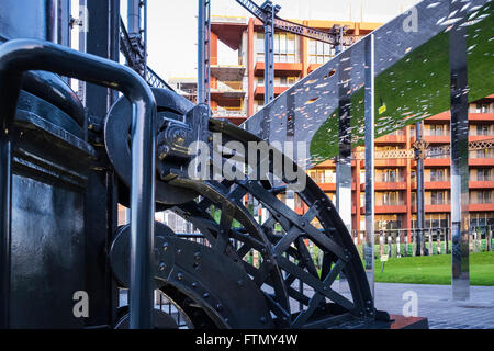 Gasholder Park, London, England, Großbritannien Stockfoto