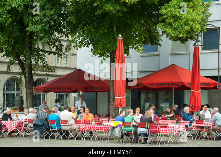 Köln, Altstadt-Nord, Alter Markt, Peters Brauhaus Erzeugt Mit der Demo-Version des Beschriftung Schriftsteller II. Stockfoto