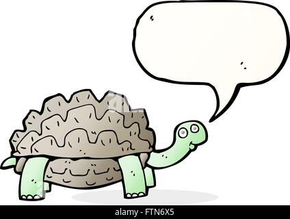 Cartoon-Schildkröte mit Sprechblase Stock Vektor