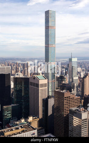 Blick vom Rockefeller Center der Skyline von New York, New York City, USA, Vereinigte Staaten von Amerika Stockfoto