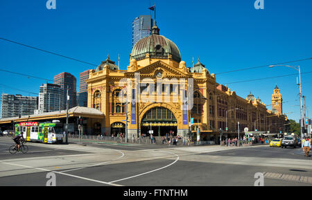 Flinders Street Station Melbourne Victoria Australien Stockfoto