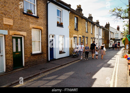 Die Hauptstraße in der Altstadt Leigh-On-Sea, Essex, England Stockfoto