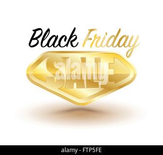 Black Friday Sale Gestaltungselement. Schwarzer Freitag-Banner. Stock Vektor