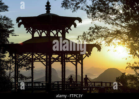 Nascer Sol Na Vista Chinesa keine Alto da Boa Vista - Parque Nacional da Floresta da Tijuca Stockfoto