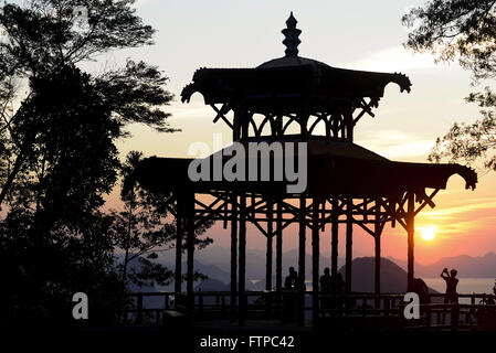 Nascer Sol Na Vista Chinesa keine Alto da Boa Vista - Parque Nacional da Floresta da Tijuca Stockfoto