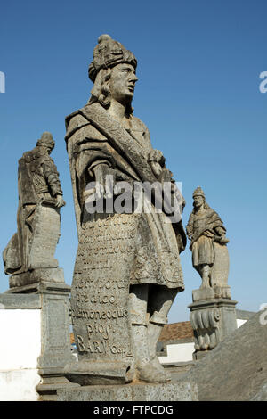 Propheten Baruch - Skulptur von Aleijadinho in der Basilika Bom Jesus Matozinhos geschnitzt Stockfoto