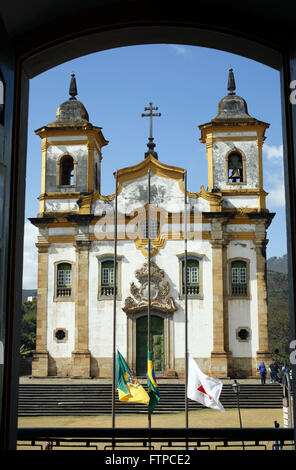 Kirche von São Francisco de Assis Blick aus Fenster des Rathauses Stockfoto