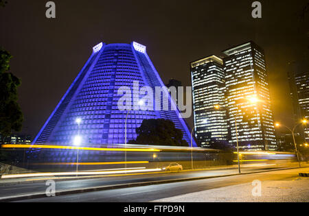 Avenida Republica Paraguay und Catedral Metropolitana de Sao Sebastiao Rio De Janeiro Stockfoto