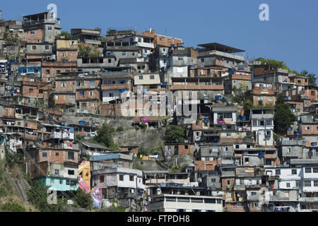 Favela Morro Dos Prazeres im Stadtteil Santa Teresa - Südstadt Stockfoto