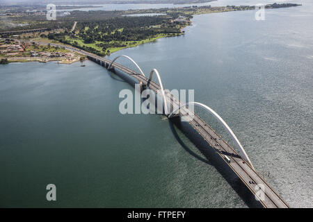 Juscelino Kubitschek Brücke Paranoa Lake Stockfoto