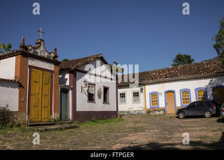 Häuser, Street Ball spielen und Passinho Stockfoto