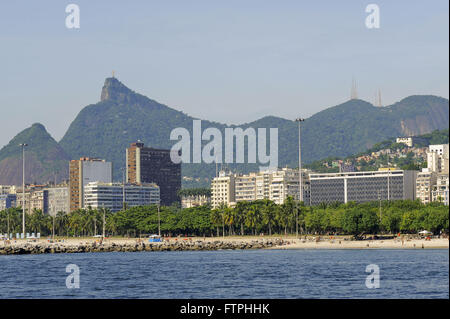 Flamengo Park Strand und die Stadt Rio De Janeiro Stockfoto