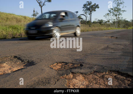 BR-317 in einem schlechten Zustand der Erhaltung Stockfoto