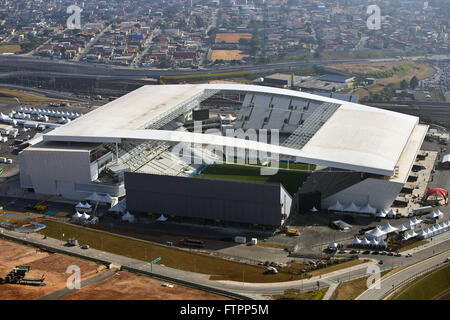 Luftbild des Stadions Korinther Arena - Heimat der Eröffnung der WM 2014 Stockfoto