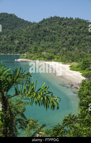 Vista de Cima da Praia Do Laboratorio Situada Na Enseada Piraquara de Fora Stockfoto