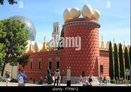 Das beeindruckende Dali Theater-Museum, mit surrealistischen Schöpfungen Salvador Dalí, in Figueres, Katalonien, Costa Brava, Spanien Stockfoto