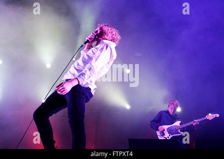 BILBAO, Spanien - NOV 01: The Orwells (Band) live-Musik-Show in Bime Festival am 1. November 2014 in Bilbao, Spanien. Stockfoto