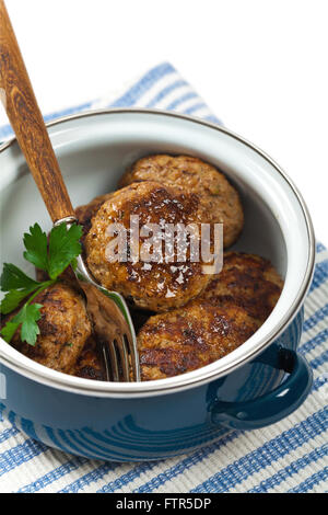 Kleines Fleisch Schnitzel oder Würstchen-Pastetchen Stockfoto