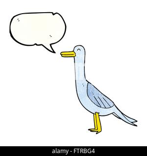 Freihand Rede Blase texturiert Cartoon Vogel Stock Vektor