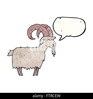 Freihand Rede Blase strukturierte Cartoon Ziege Stock Vektor