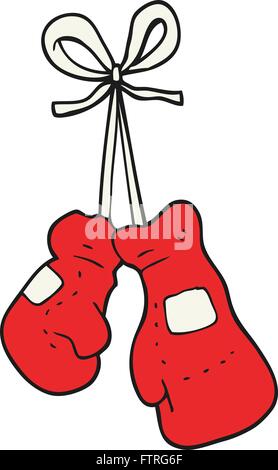 Freihändig gezeichnete Cartoon-Boxhandschuhe Stock Vektor