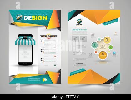 Vektor-Design Seite Vorlage modernen Stil. Vektor-Illustration. Können für geschäftliche Datenbericht, Präsentation, Web-Seite, brochur Stock Vektor