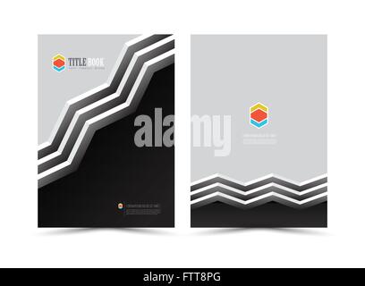 Vector Design Vorlagen Zickzack Linie 3D. Vektor-Illustration. Können für Präsentation, drucken Werbung, Magazin, Bericht, Buch Stock Vektor