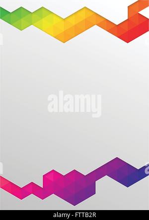 Moderne abstrakte Vektor Flyer. Broschüre Design-Vorlage mit bunten geometrischen dreieckigen Hintergrund. Spektren Farbe. Stock Vektor