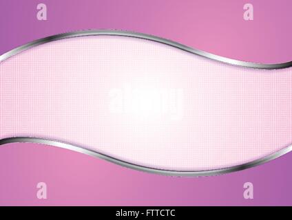 Abstrakte hell rosa Hintergrund mit Metall Welle. Vektor-design Stock Vektor