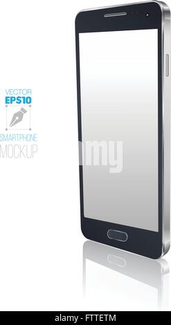Mock-up Smartphones Set Vektor-realistischen Stil. Vektor-Illustration realistisch. Können für Druck- und Web-Element verwenden. App-Element. Stock Vektor