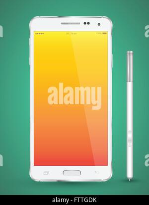 Mock-up Smartphones Set Vektor-realistischen Stil. Vektor-Illustration realistisch. Können für Druck- und Web-Element verwenden. App-Element. Stock Vektor