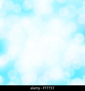 Aqua blue Bokeh einfachen Hintergrund mit unscharfen Lichteffekte zu abstrahieren. Leuchtende Licht im blauen Himmel abstrakten Hintergrund Stock Vektor