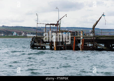 alten Pier bei Nigg, Cromarty Firth Stockfoto