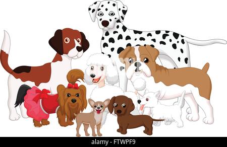 Cartoon dog Sammlung Stock Vektor