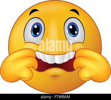 Emoticon smiley zu einem Neckischen Gesicht Stock Vektor