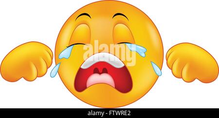 Weinendes Gesicht Emoticon Stock Vektor