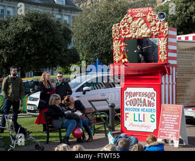 Codman Punch and Judy show, Llandudno Nord-Wales Stockfoto