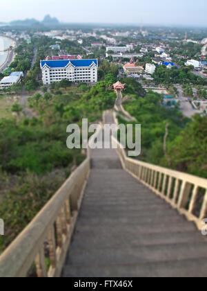 Punkt von Prachuap Khiri Khan Stadt anzeigen Stockfoto