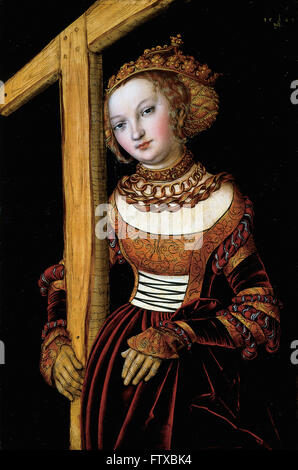 Lucas Cranach die Holunder - St. Helena mit dem Kreuz - Cincinnati Art Museum Stockfoto