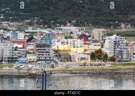 USHUAIA, ARGENTINIEN - NOVEMBER 2015.  Ushuaia ist die Hauptstadt von Tierra Del Fuego, Antártida e Islas del Atlántico Sur Provinz, A Stockfoto