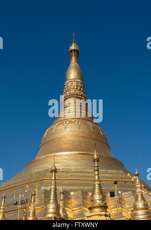 Goldene Stupa Shwedagon-Pagode in Yangon (Rangoon), Myanmar (Burma) Stockfoto