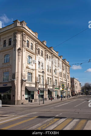 Blick auf den ehemaligen Appartementhaus Brot Händler Rakhmanov auf Straße Pokrovka, 19, 19. / 20. Jahrhundert, Architekt p. A. Drittenpreys Stockfoto