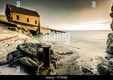 Alten Fischerhafen in Lizard Point, Cornwall, UK Stockfoto