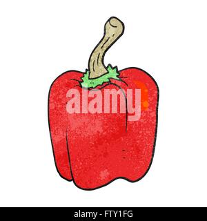 Freihand strukturierte Cartoon rote Paprika Stock Vektor
